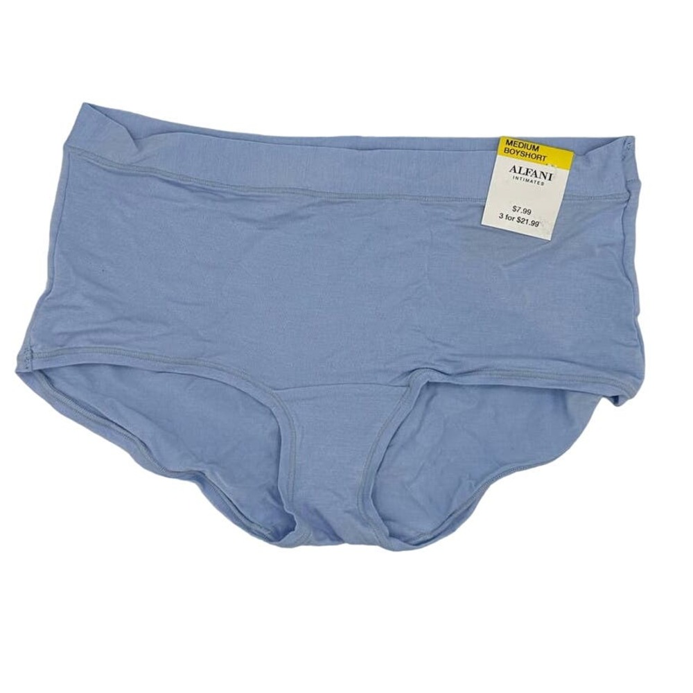 Alfani Ultra Soft Mix-and-Match Boyshort  Underwear, Blue, Medium NWT
